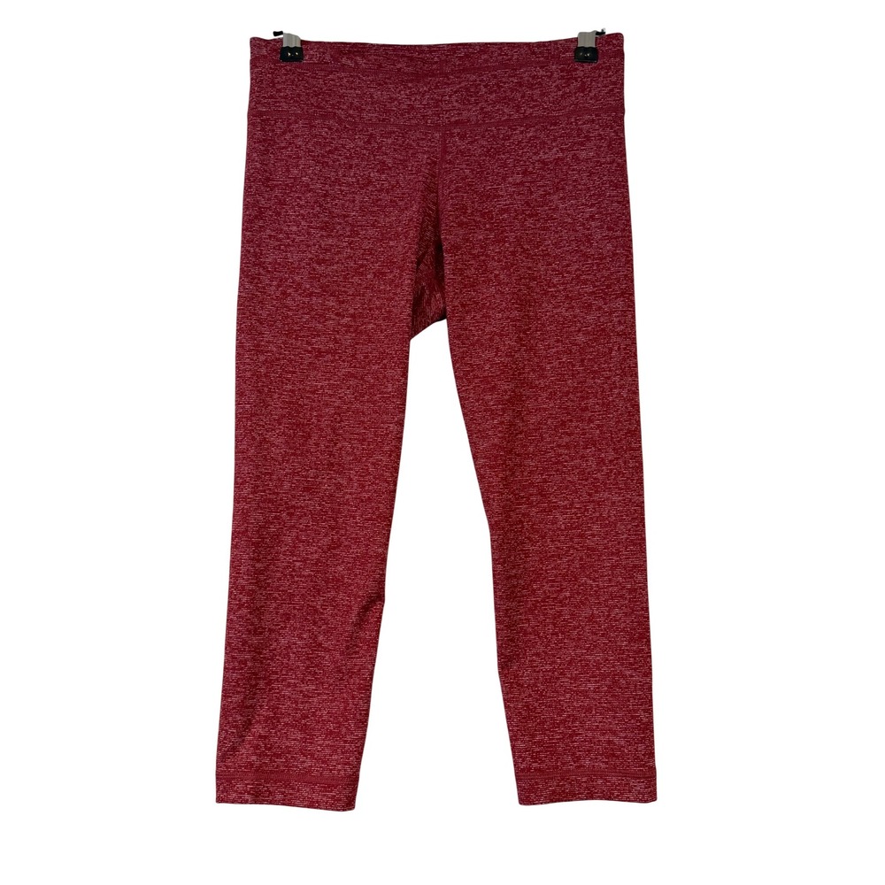Under Armour AllSeasonGear Red Space Dye Cropped Fitted Leggings Women •S• Yoga